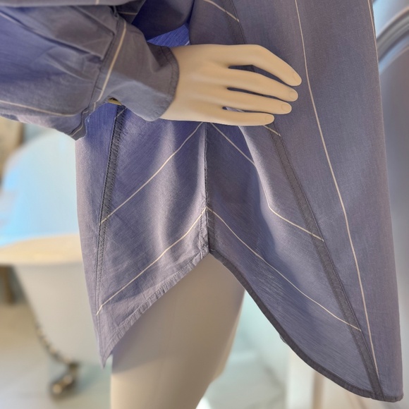 We The Free by Free People, Size M, Blue Pinstripe - Picture 4 of 11